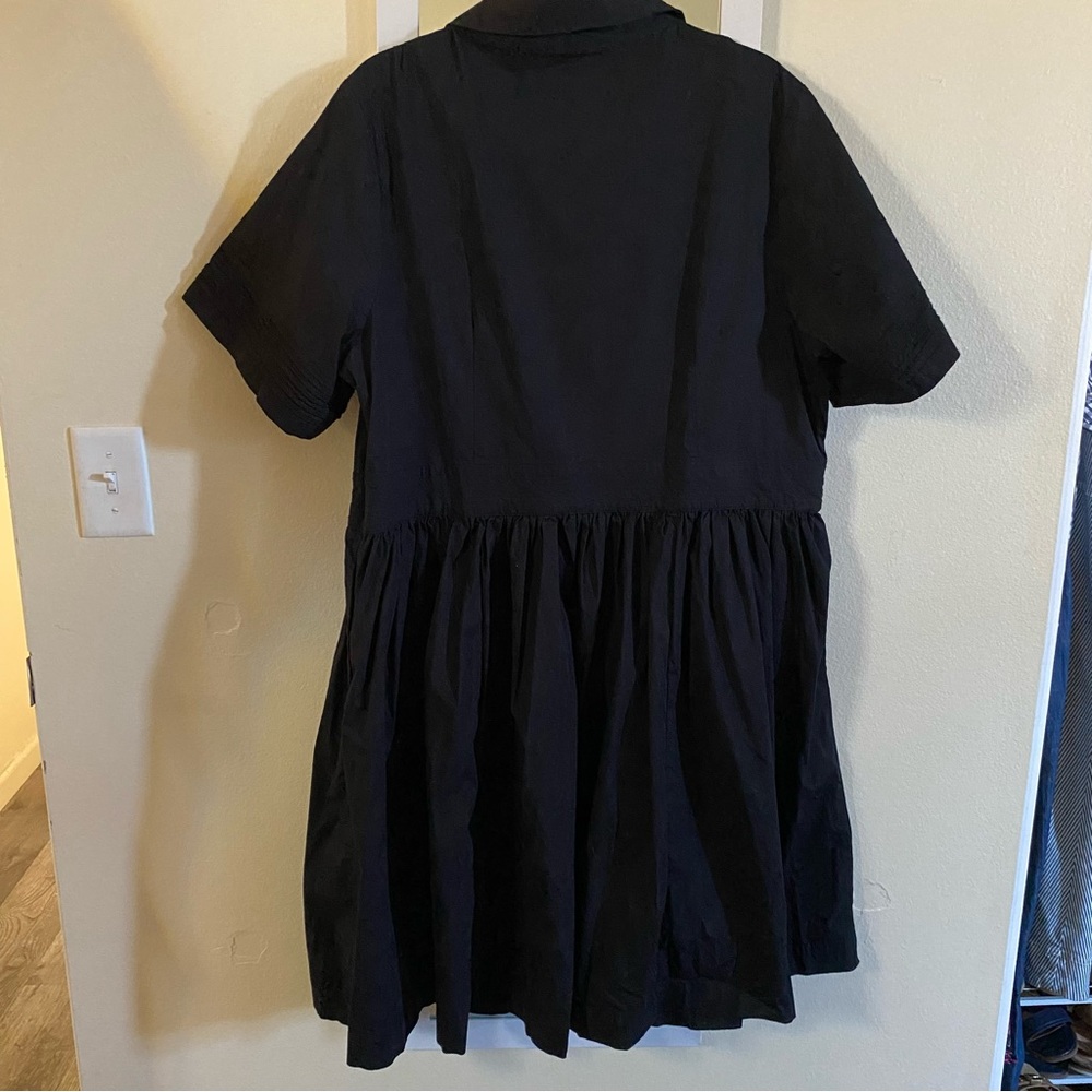 eshakti Black Pintuck Pleat Bib-Front Poplin Dress - Picture 11 of 16